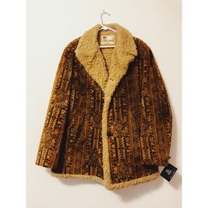 Shearling Tapestry Vintage Coat